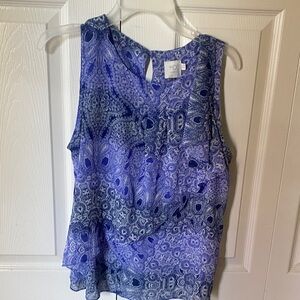 HD in Paris Purple and Blue Sleeveless Blouse